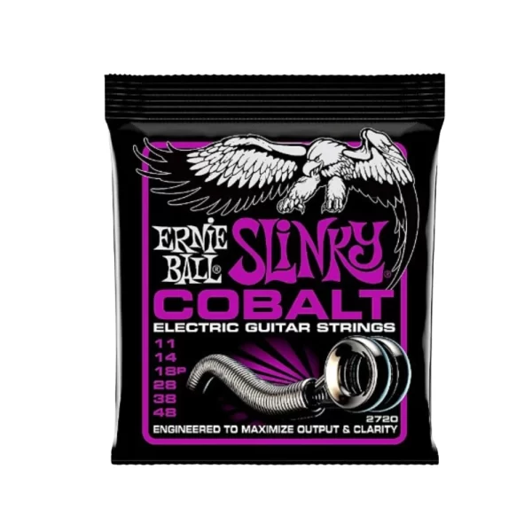 2720 Ernie Ball POWER SLINKY COBALT ELECTRIC GUITAR STRINGS 11-48 GAUGE