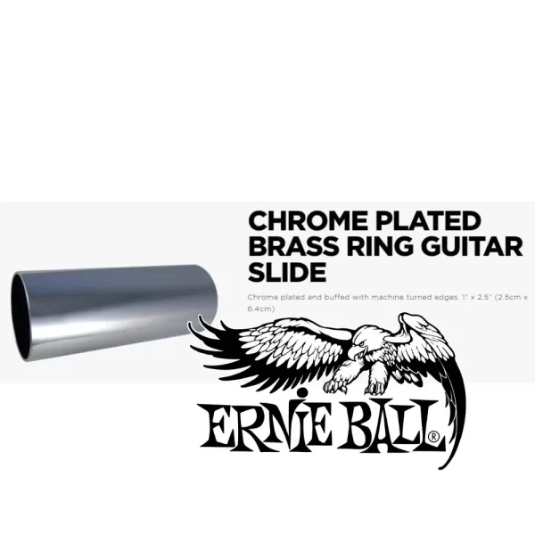 Ernie Ball Chrome Plated Brass Guitar Slide, Ring 4235 - Image 3