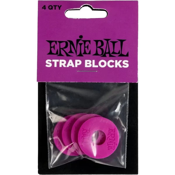 5618 Ernie Ball Guitar Strap Blocks Locks 4 Electric-Bass-Acoustic PURPLE - Image 2