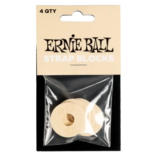 5624 Ernie Ball Guitar Strap Blocks Locks 4 Electric-Bass-Acoustic CREAM - Image 2