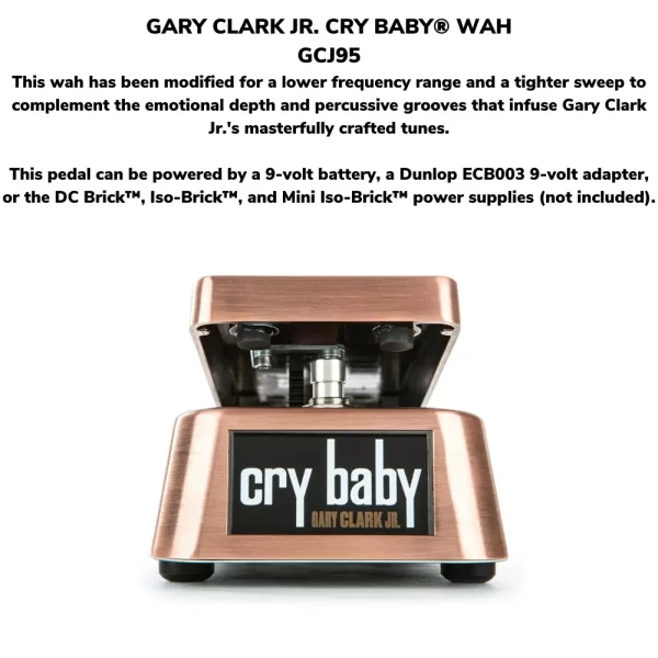 Cry Baby Gary Clark Jr. Signature Wah Pedal W-Cables GCJ95 - Image 9