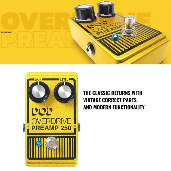 Digitech DOD Overdrive Preamp 250 Distortion Boost Guitar Effect Pedal W-CABLES - Image 7