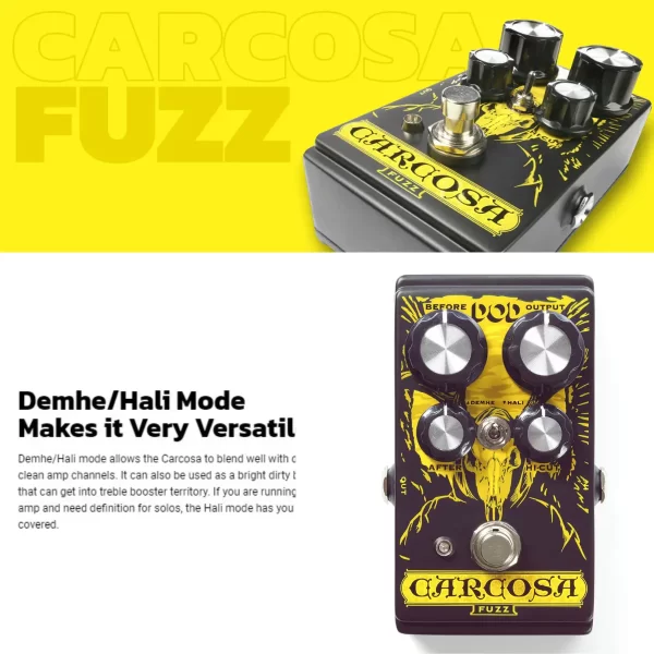 DigiTech DOD Carcosa Fuzz Guitar Effects Pedal With Cables - Image 14