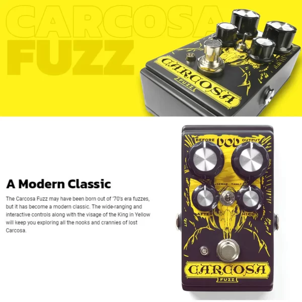 DigiTech DOD Carcosa Fuzz Guitar Effects Pedal With Cables - Image 16