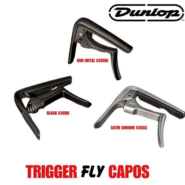 Dunlop Trigger Fly Guitar Capo For Acoustic / ELECTRIC SATIN CHROME 63CSC - Image 2