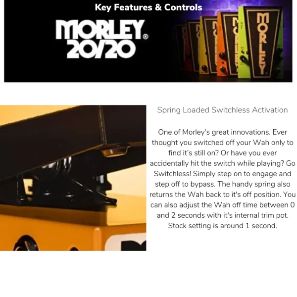 Morley 20/20 “WAH LOCK” Wah Wah Pedal MTG3 - Image 13