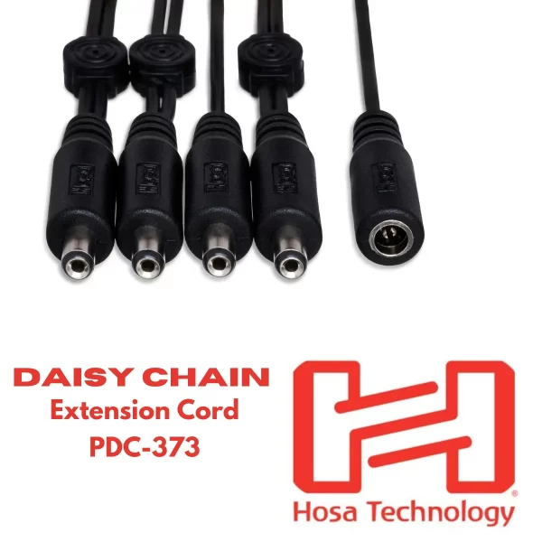 Hosa 4 Way Daisy Chain Power Cable for Guitar Pedals PDC-373