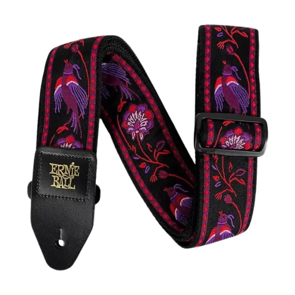 Pleasant Pheasant Ernie Ball Guitar Strap / Bass Strap Jacquard W-Leather Ends 5360 - Image 2