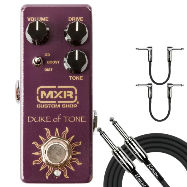 Dunlop MXR Duke of Tone Overdrive CSP039 Custom Shop Guitar Effects Pedal W/Cables