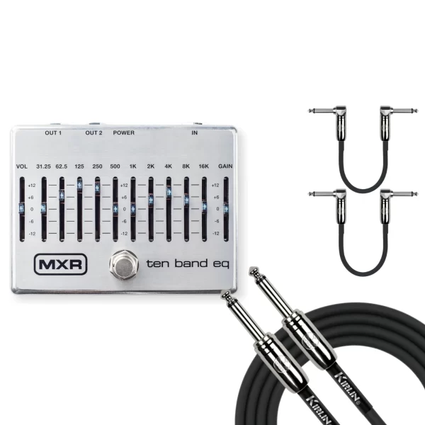 MXR M108S 10 BAND EQ GUITAR EFFECTS PEDAL With Cables