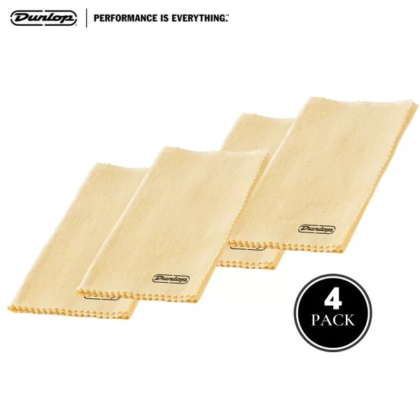 4 Pack Dunlop 5400 Polish Cloth 12 x 12 Guitar Cleaning & Maintenance Care