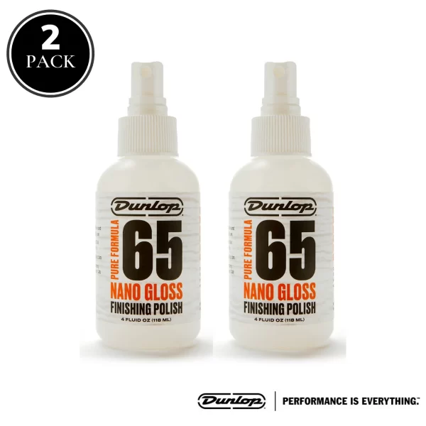 2 Pack Dunlop Pure Formula 65 Nano Gloss Finishing Polish 4 oz. - 6604